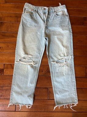 Zara Distressed Relaxed Jeans